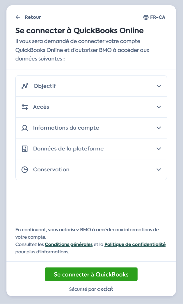 Link OAuth consent screen in Canadian French